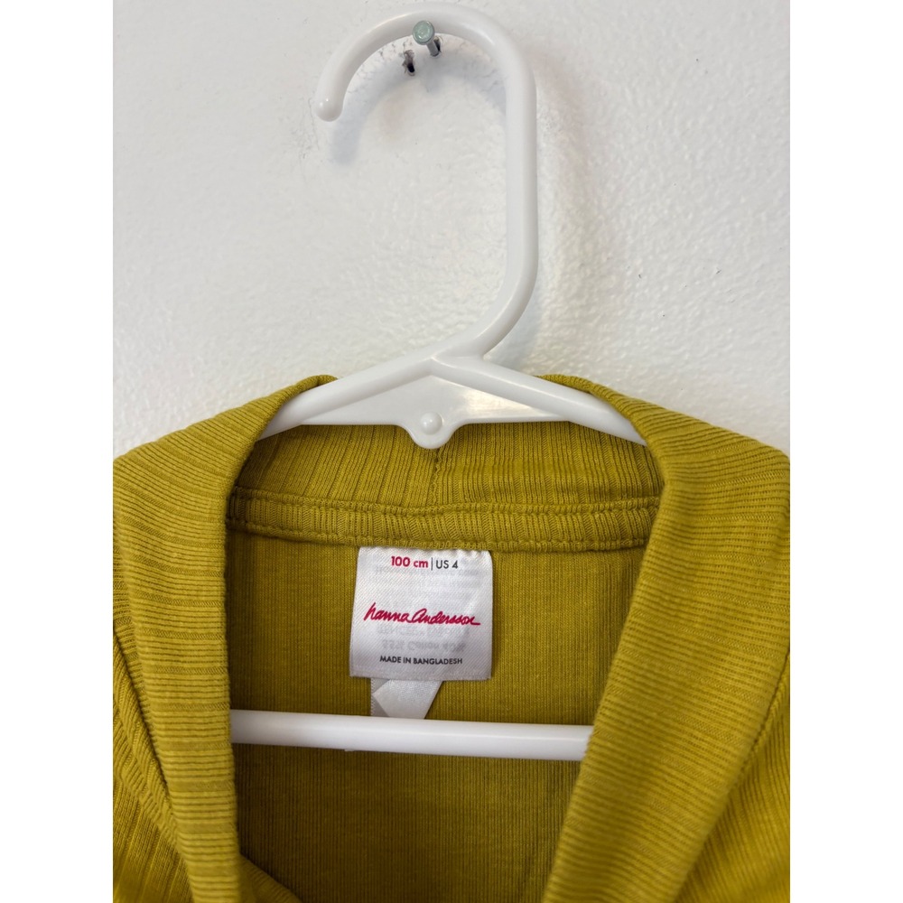 Hanna Andersson Long Sleeve Mock Turtleneck Dress Parakeet Green Size 4 – NWOT - Picture 3 of 4